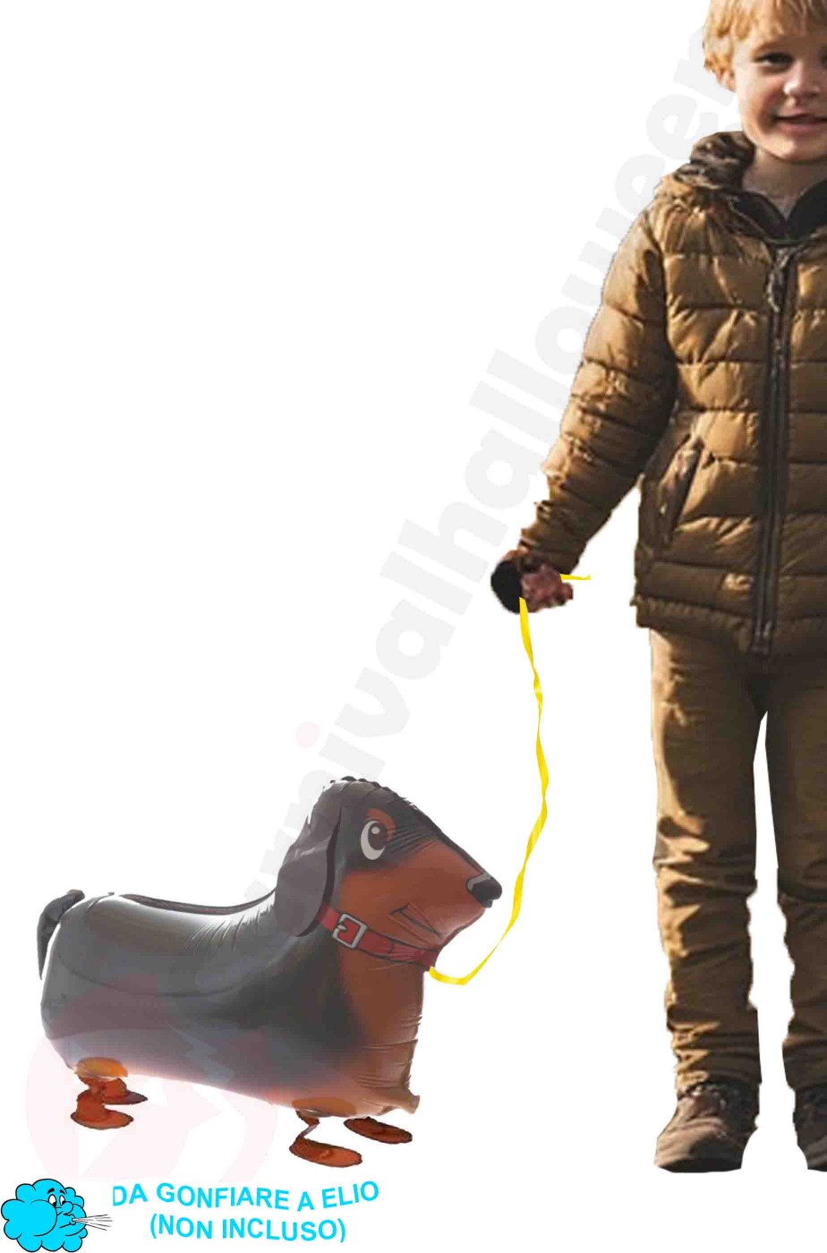 Palloncino a forma di cane bassotto animaletto che cammina