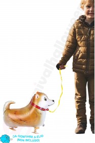 Palloncino gonfiabile cane volpino che cammina