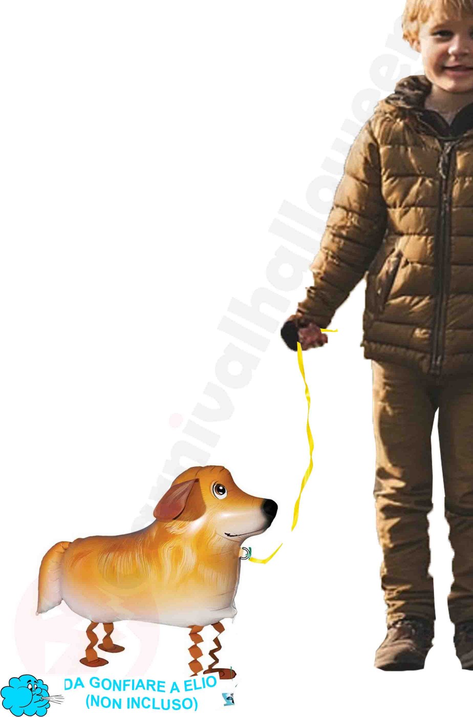 Palloncino gonfiabile a elio cane golden retriever