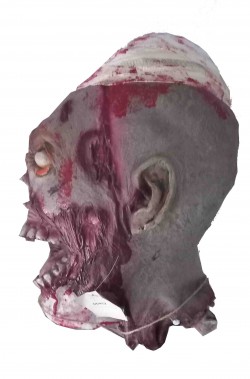 Scenografia Halloween testa di morto tagliata