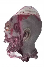 Scenografia Halloween testa di morto tagliata