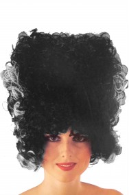 Parrucca lunga riccia con meches bianche Monster Bride