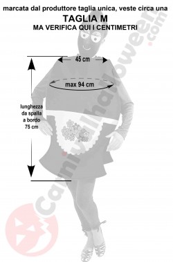 Misure del costume di Barbamamma di Barbapapa taglia M