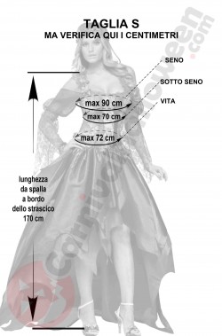 Misure costume da Fata Regina o Elfa taglia S