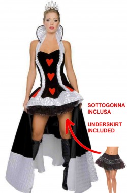 Costume da Regina di Cuori adulta con sottogonna