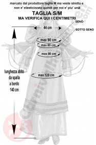 Misure costume dama medievale taglia SM