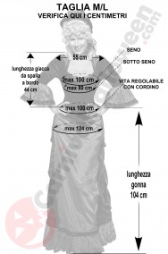 Misure del costume 800 donna taglia M/L
