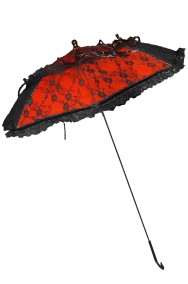 Ombrellino parasole gotico con pizzo nero Zoelibat