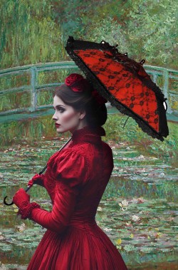 Ombrello per costume da dama dell'800