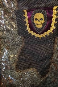 Vestito da Capitan Uncino pirata dettaglio patella della tasca