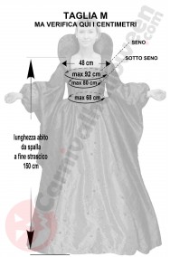 Misure costume da Regina medievale Elisabetta taglia M
