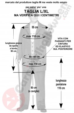 Misure costume di Halloween Dr. Jeckyll e Mr. Hyde taglia L / XL
