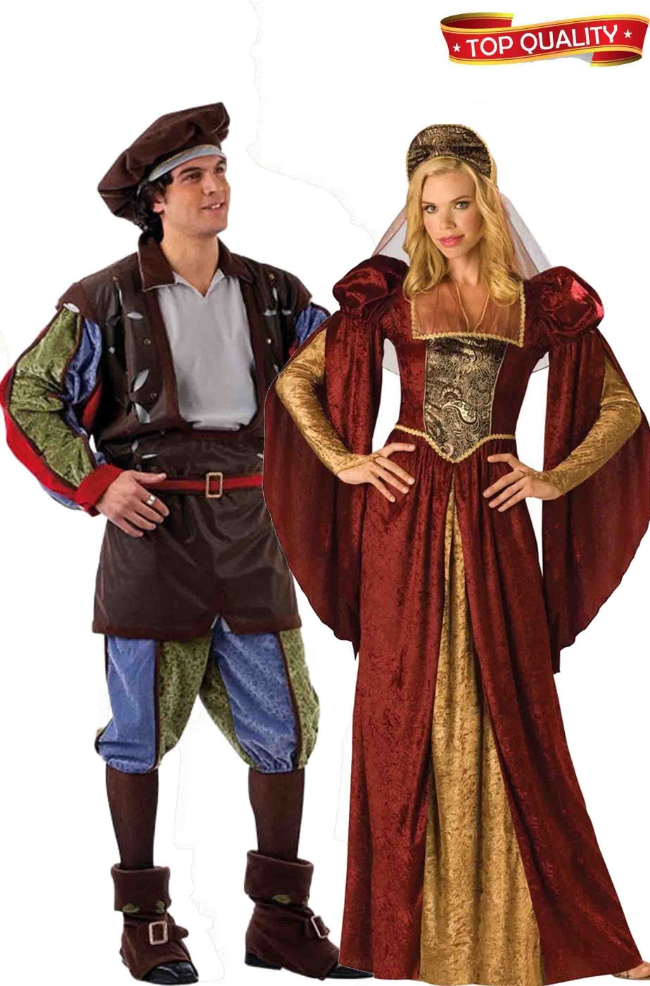 Coppia di costumi rinascimentali Giulietta e Romeo Coppia di costumi rinascimentali Giulietta e Romeo