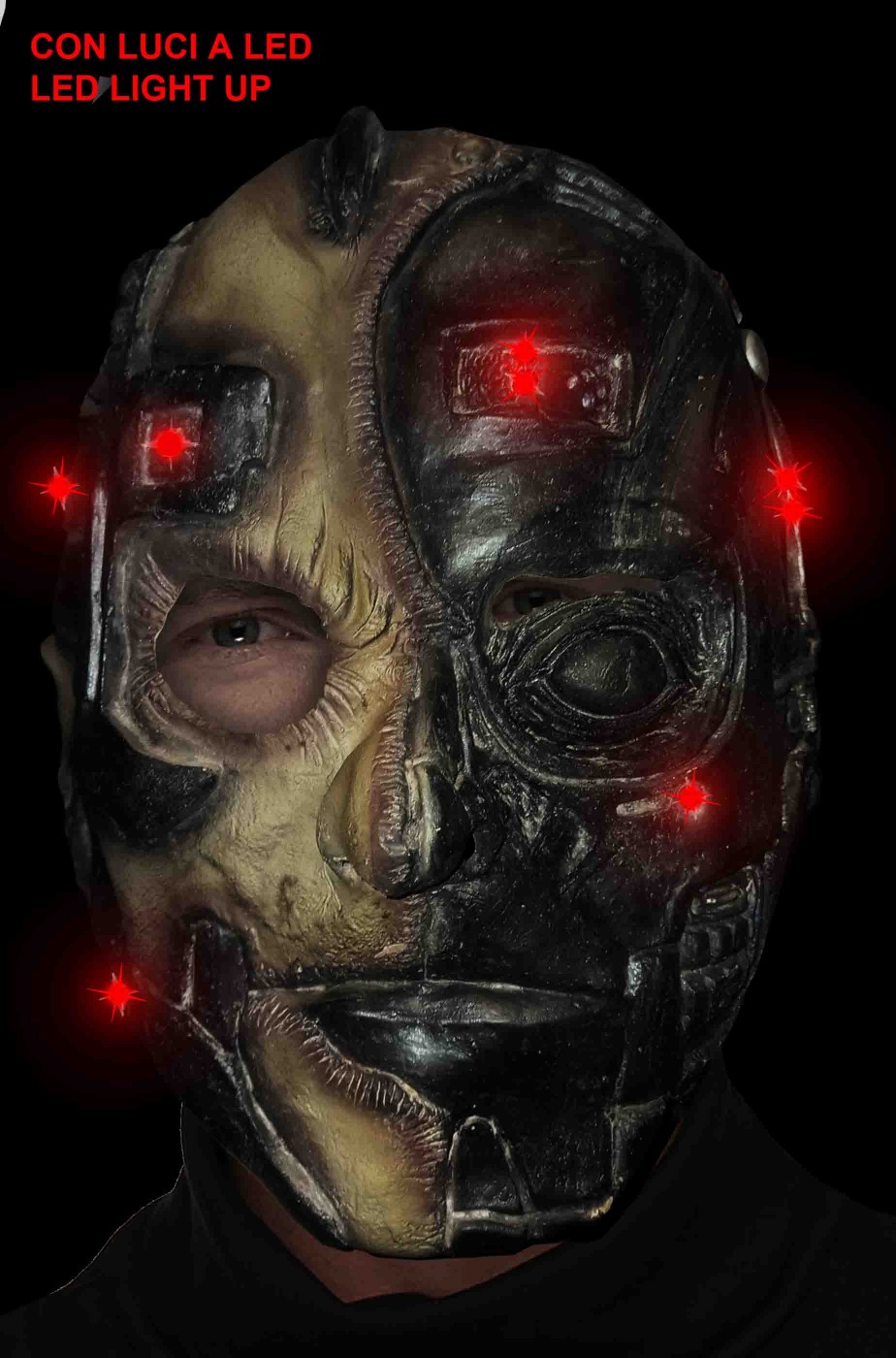 Maschera da borg con luci a led Maschera da borg con luci a led