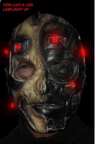 Maschera da borg con luci a led