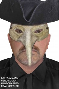 Maschera Carnevale di Venezia naso lungo Zanni