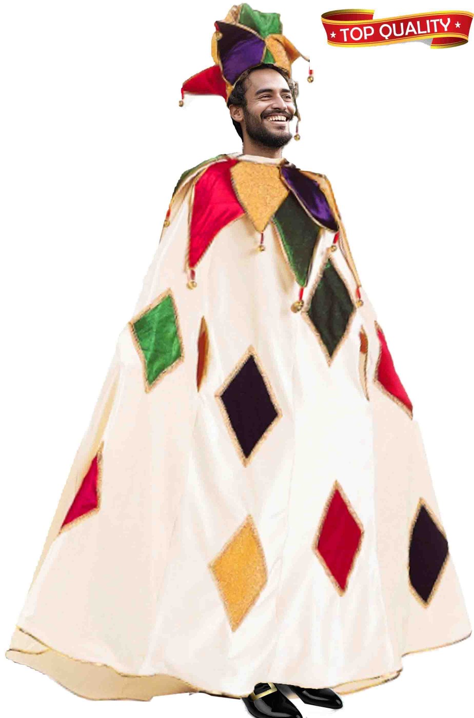 Costume da Arlecchino Carnevale di Venezia a campana