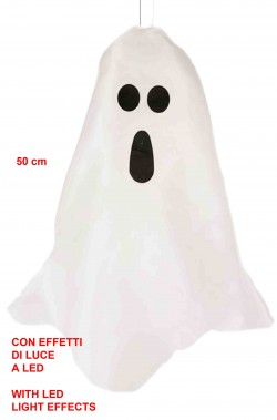 Allestimento Halloween fantasma da appendere con luci