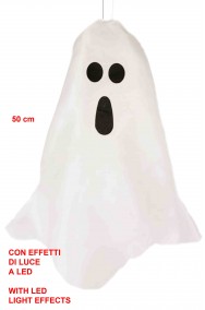 Allestimento Halloween fantasma da appendere con luci