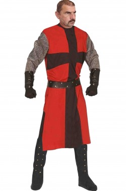 Costume medievale da uomo soldato di San Giorgio Costume medievale da uomo soldato di San Giorgio