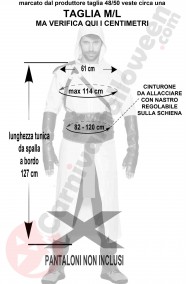 Misure costume Altair taglia M L Assassin's Creed