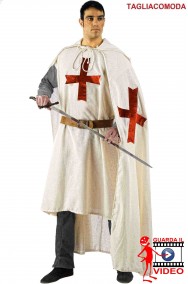 Costume da Crociato medievale cavaliere bianco templare