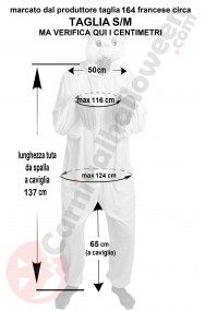 Misure costume da coniglio bianco
