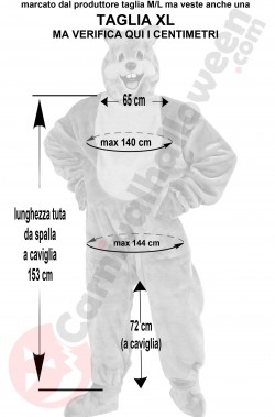 Misure costume da scoiattolo adulto