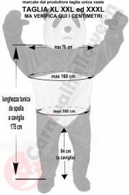 Misure costume da Panda taglia grande