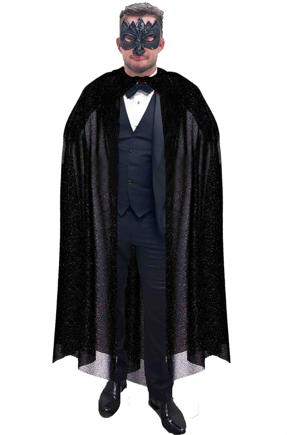 Mantello nero elegante lungo