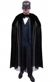 Mantello nero elegante lungo