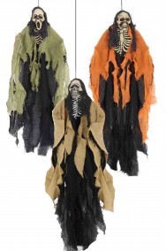 Addobbi Halloween da appendere tre scheletri 50cm
