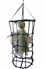 Decorazione Halloween da appendere Scheletro di Jack in gabbia