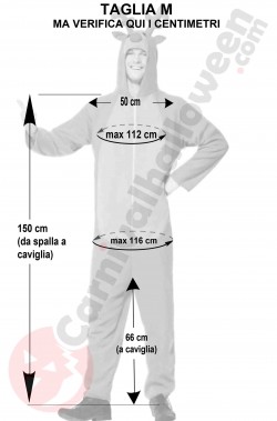 Misure del costume da renna taglia M