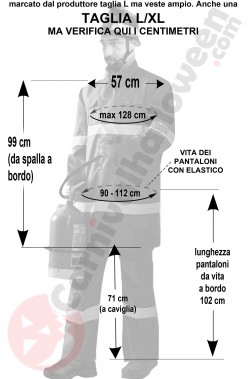 Misure uniforme da vigile del fuoco finta