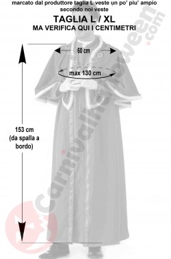 Misure costume da cardinale realistico