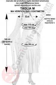 Misure abito da matrimonio bianco beige da indiana taglia S M