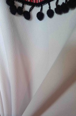 Dettaglio del tessuto del costume da eschimese da uomo