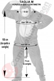 Misure del costume di carnevale da scimmia taglia M