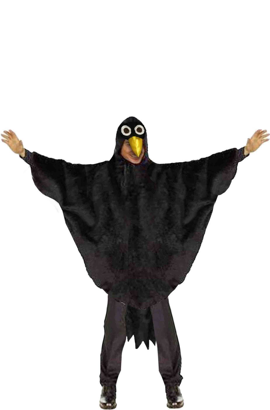 Costume di carnevale da uccello corvo nero