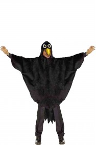 Costume di carnevale da uccello corvo nero