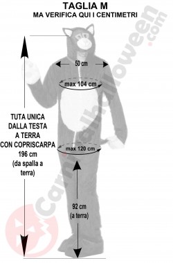 Misure costume da gatto taglia M