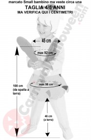 Misure del costume di carnevale di Bamm Bamm degli Antenati