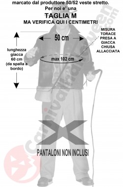 Misure costume cosplay di Indiana Jones