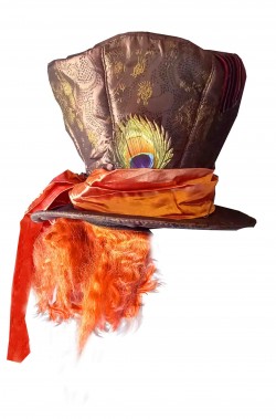 Foto di dettaglio del cappello del Cappellaio Matto