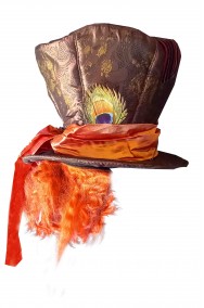 Foto di dettaglio del cappello del Cappellaio Matto