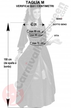 Misure del vestito tenda di Rossella O'hara di Via col vento