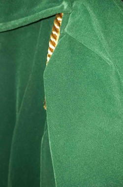 Dettaglio del tessuto del vestito tenda di Rossella O'Hara in Via Col Vento