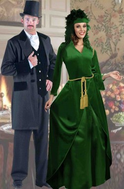 Coppia di vestiti di carnevale di alta qualita' Via Col Vento