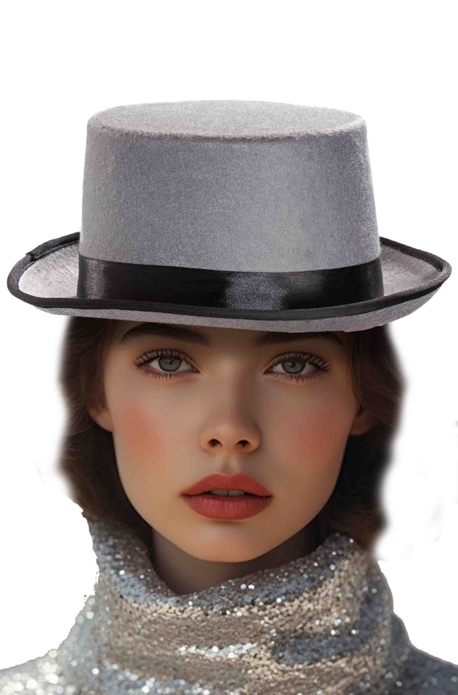 Cappello a cilindro grigio